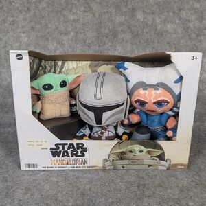 Star Wars Mandalorian Grogu Ahsoka Tano The Mandalorian‎ Plush Set NEW
